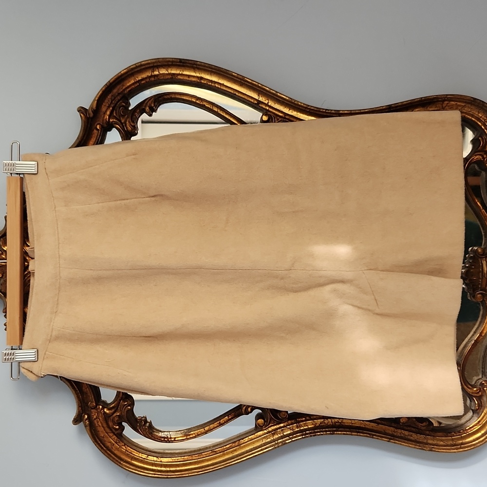 Beige Pencil Suit Skirt